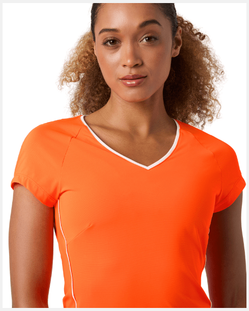 Björn Borg Ace V-Neck T-Shirt Orange