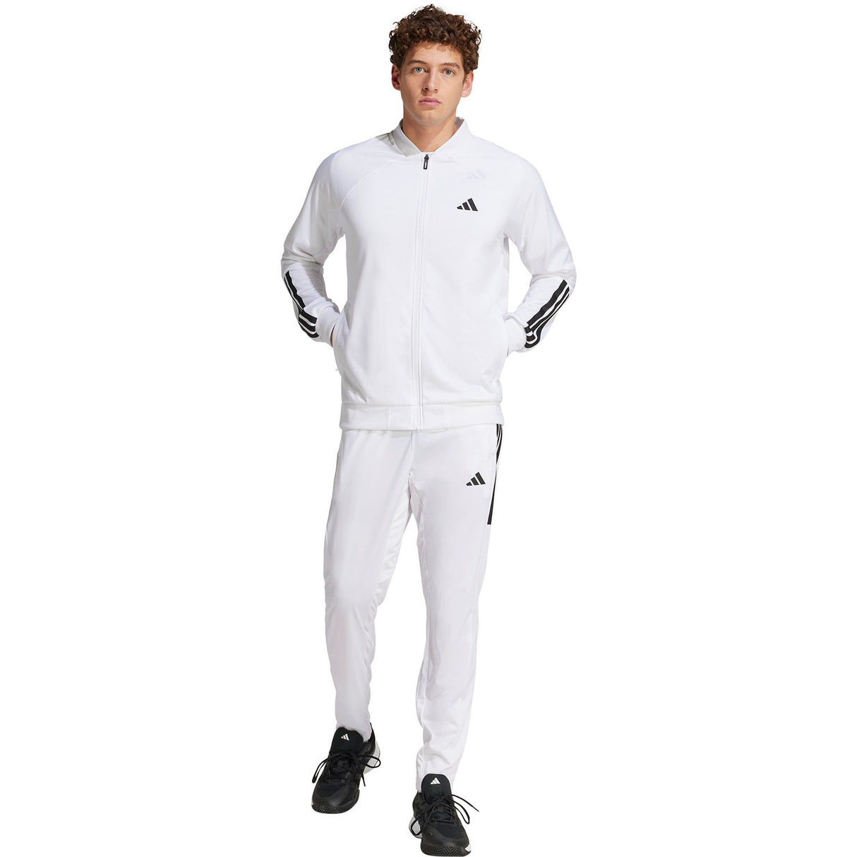 Adidas Jacket 3-Stripes Knitted White
