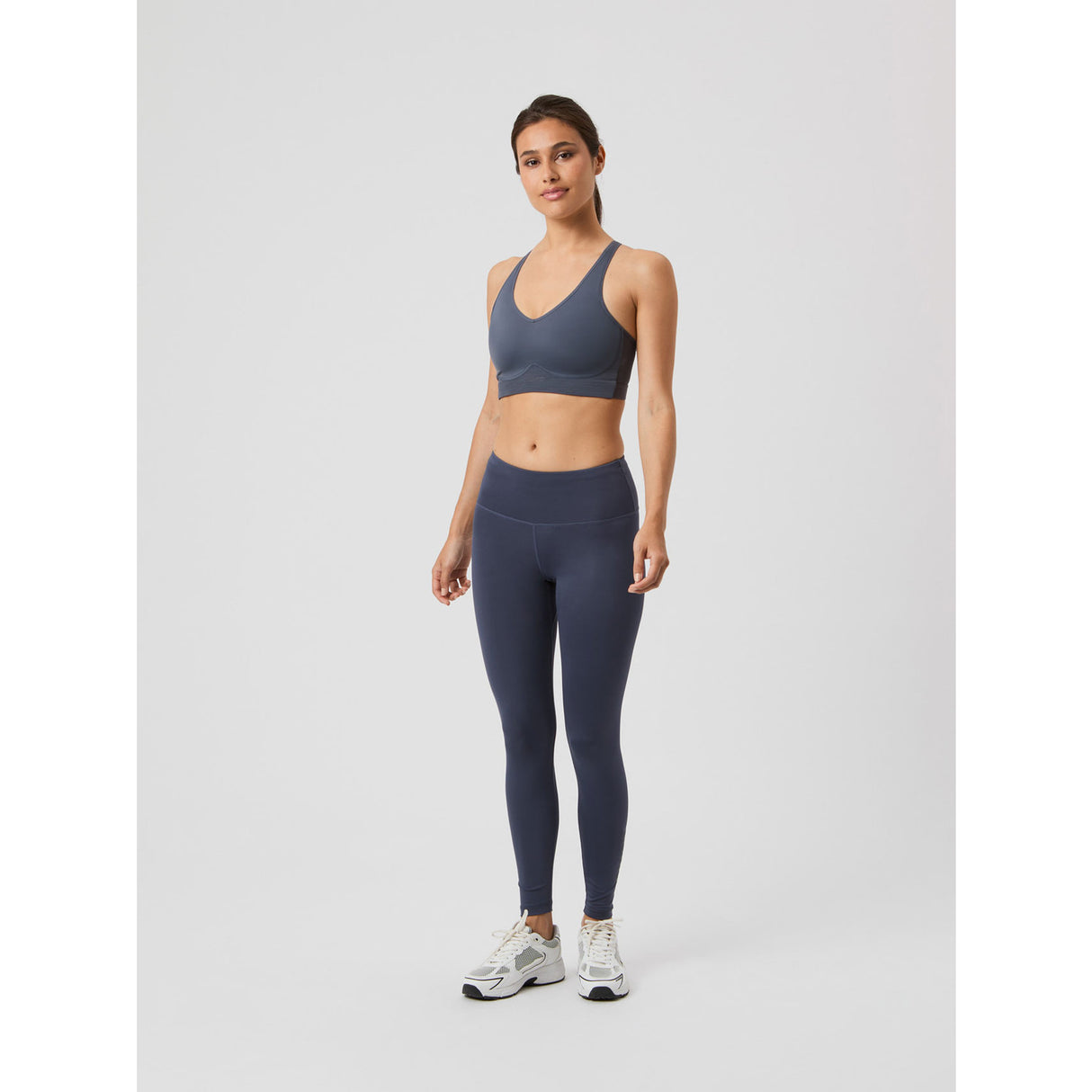 Björn Borg Mid V Support Sports Bra Odyssey Gray