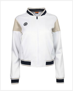 The Indian Maharadja W Pique Bomber Jacket White