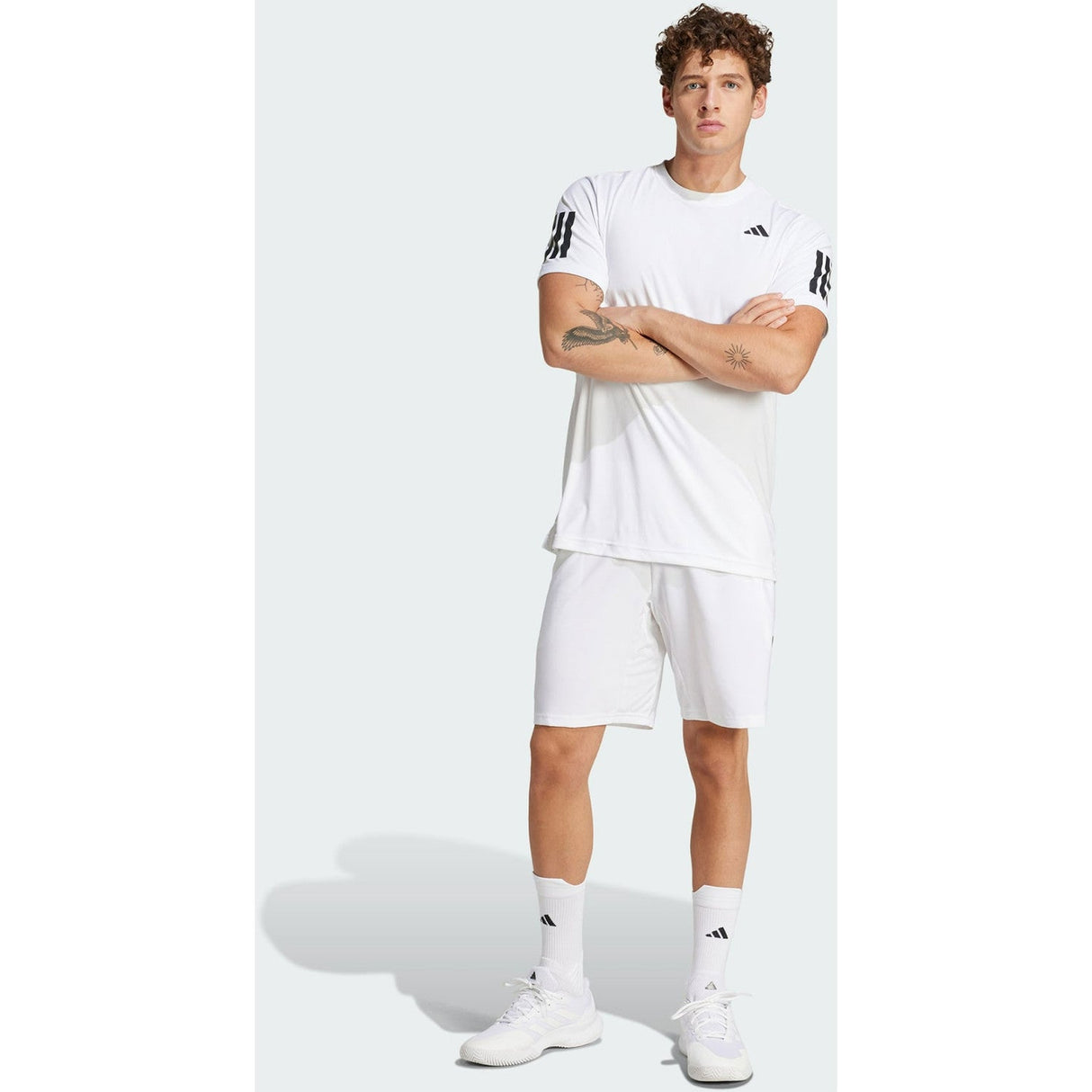Adidas Club 3 - Stripes Shorts White - 