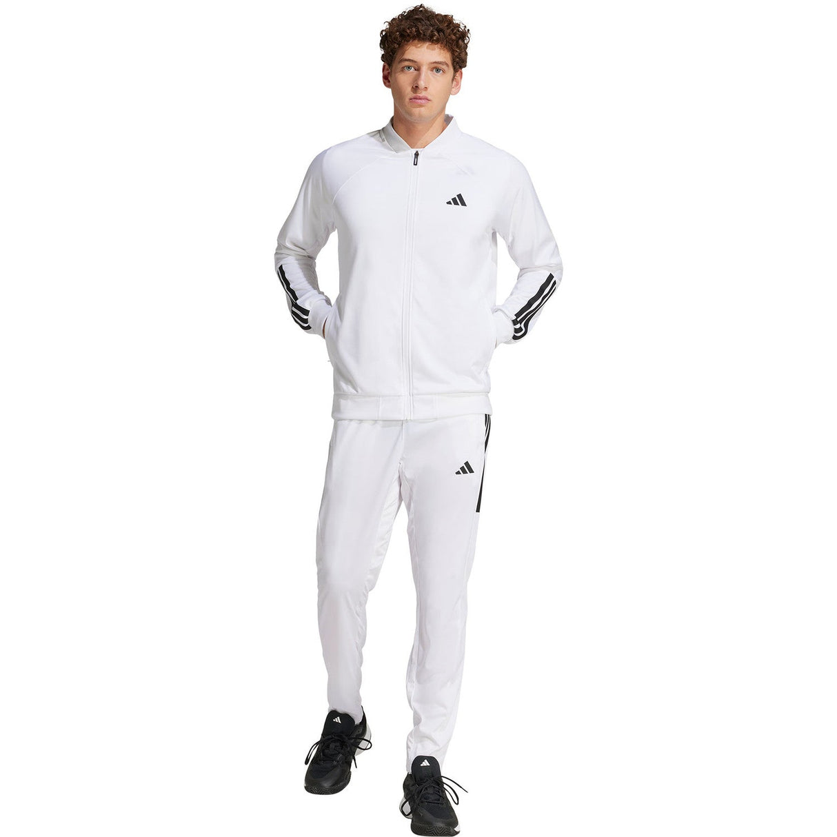 Adidas Jacket 3 - Stripes Knitted White - 
