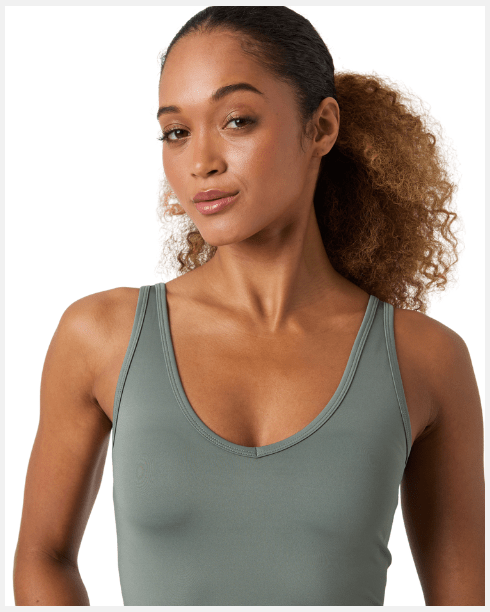 Björn Borg Ace Deep V Neck Tank Top Green - 