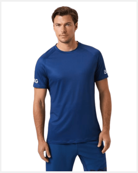 Björn Borg Ace Mesh Panel T-Shirt Dark Blue - 