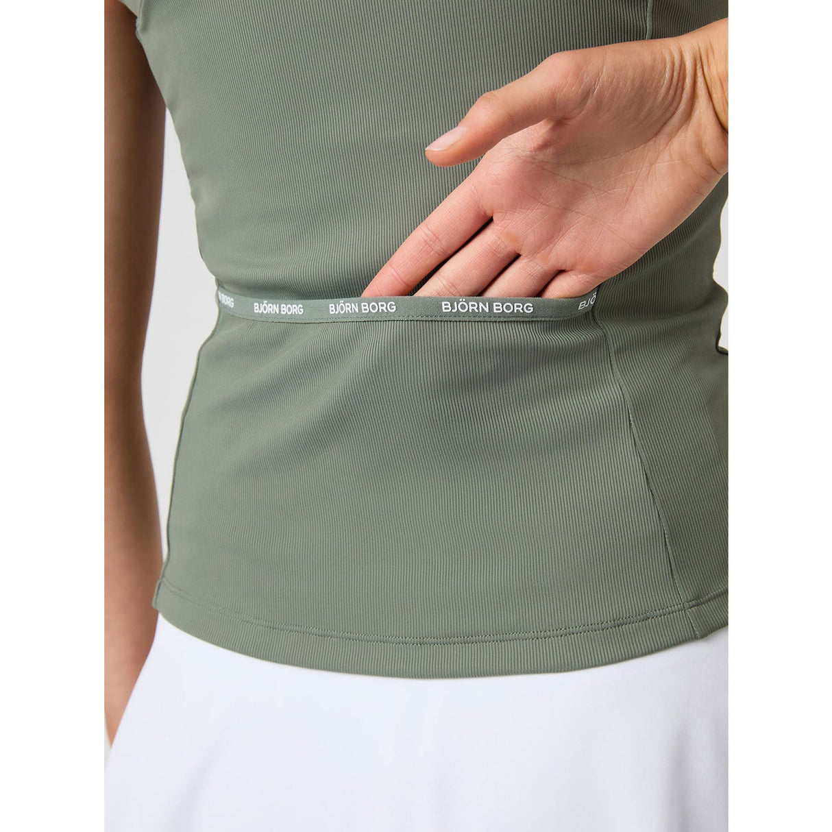 Björn Borg Ace Pocket Ribbed Tank Top Green - 