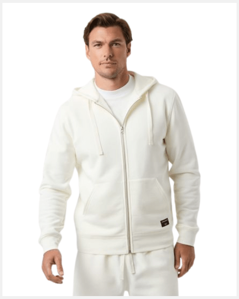 Björn Borg Men Centre Zip Hoodie White - 