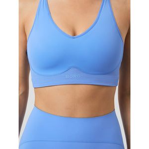 Björn Borg Mid V Support Sports Bra Blue - 
