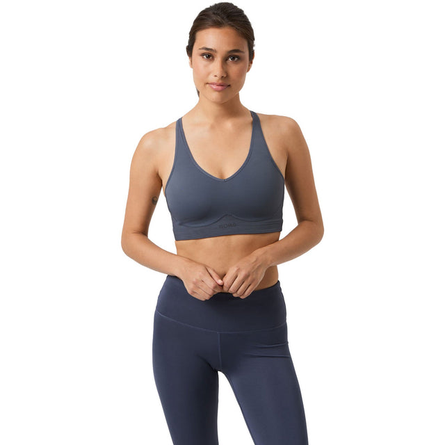 Björn Borg Mid V Support Sports Bra Odyssey Gray - 