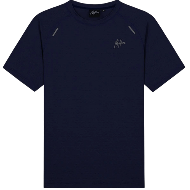 Malelions Padel Vortex T-Shirt Navy - 